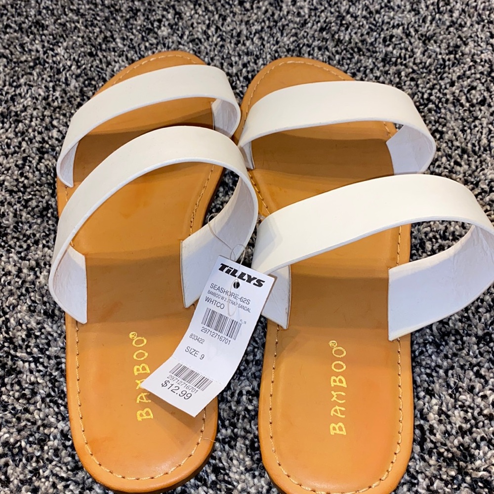 White sandals